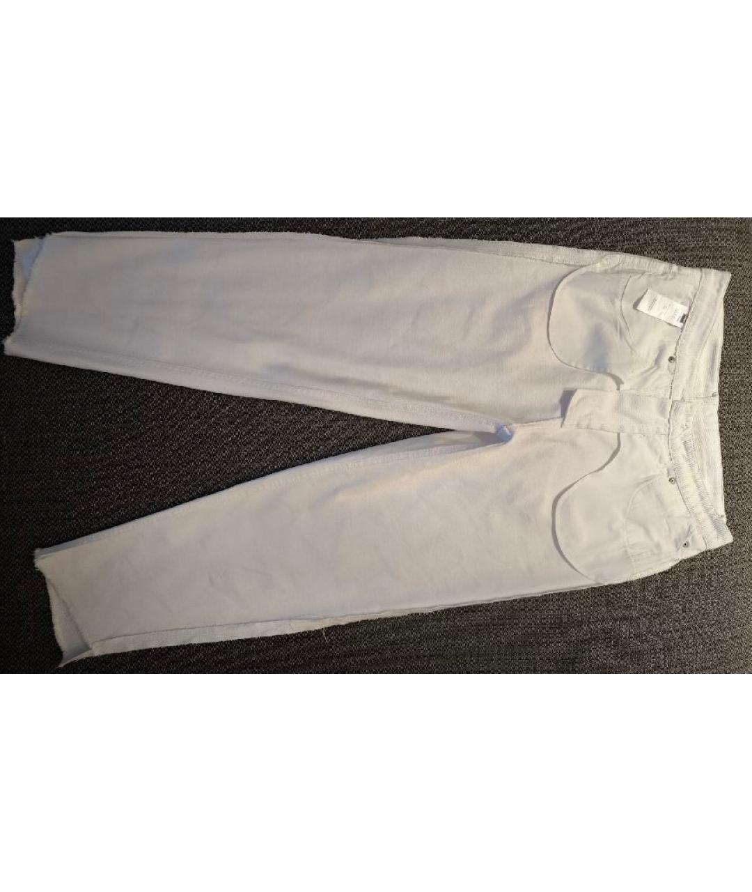 12 STOREEZ Белые хлопковые джинсы слим, фото 8