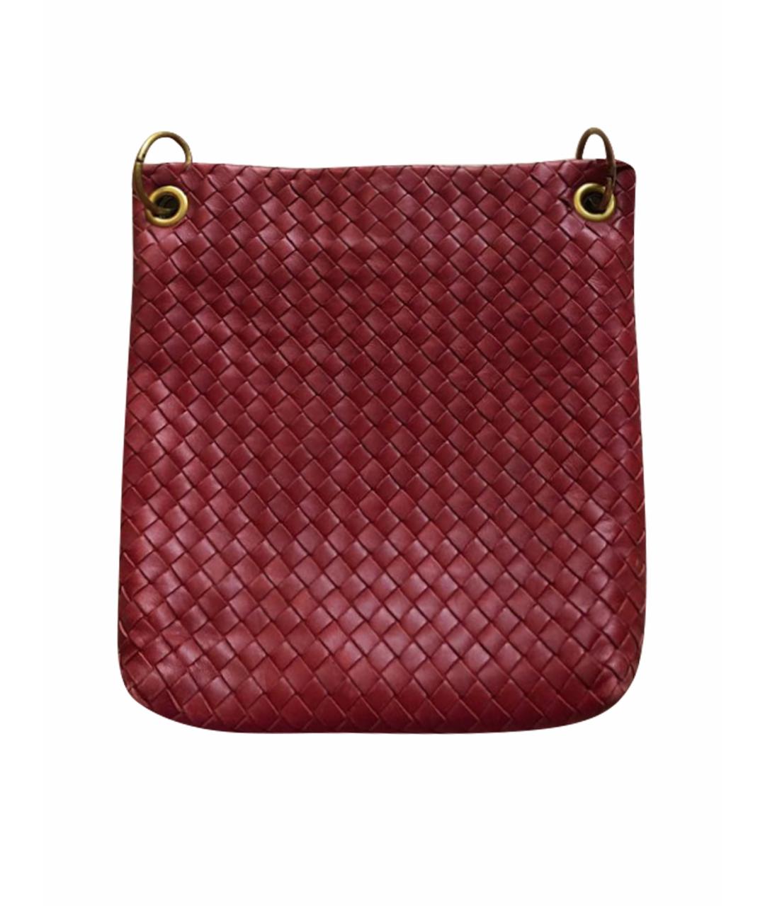 BOTTEGA VENETA Красная кожаная сумка через плечо, фото 1