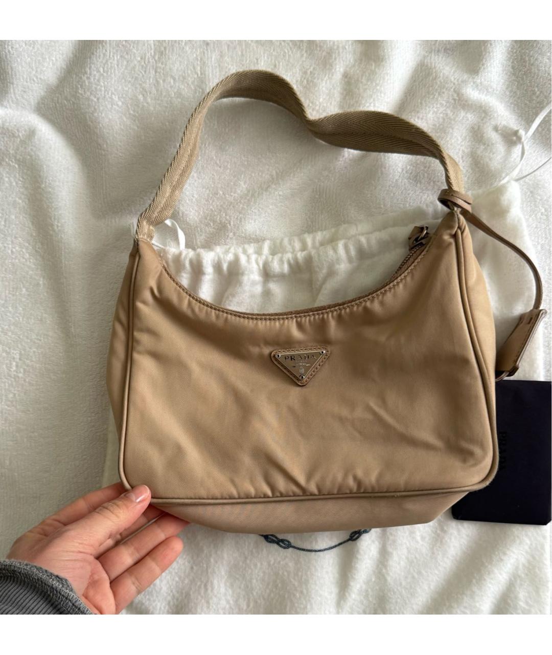 PRADA Бежевая сумка через плечо, фото 6
