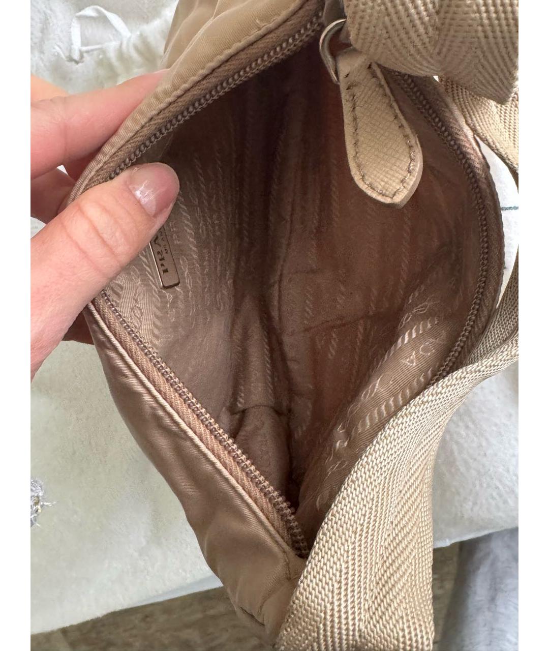 PRADA Бежевая сумка через плечо, фото 4