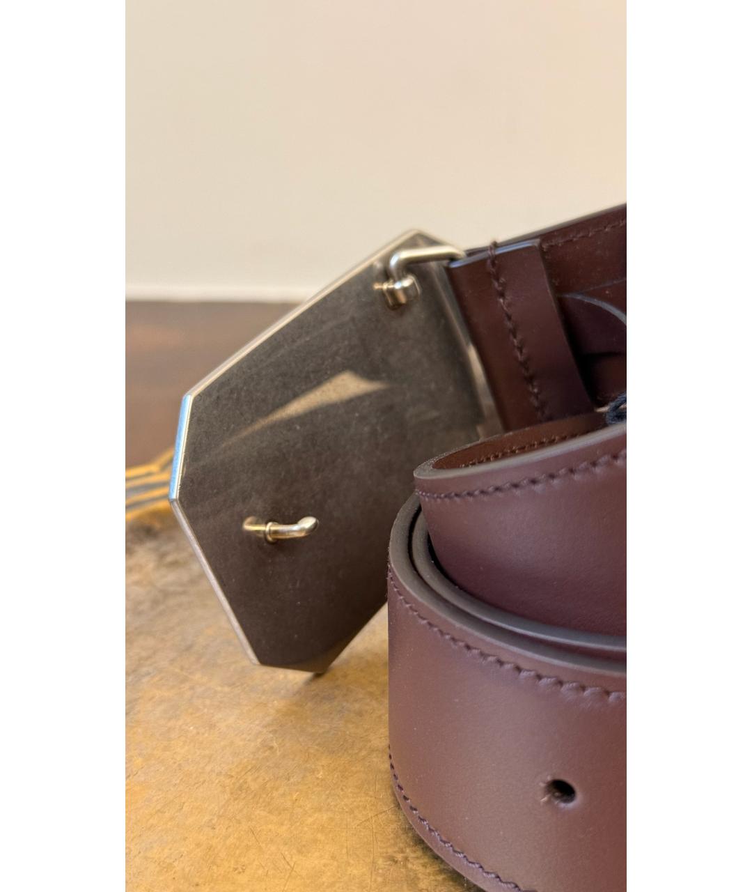 MIU MIU Коричневый кожаный ремень, фото 2