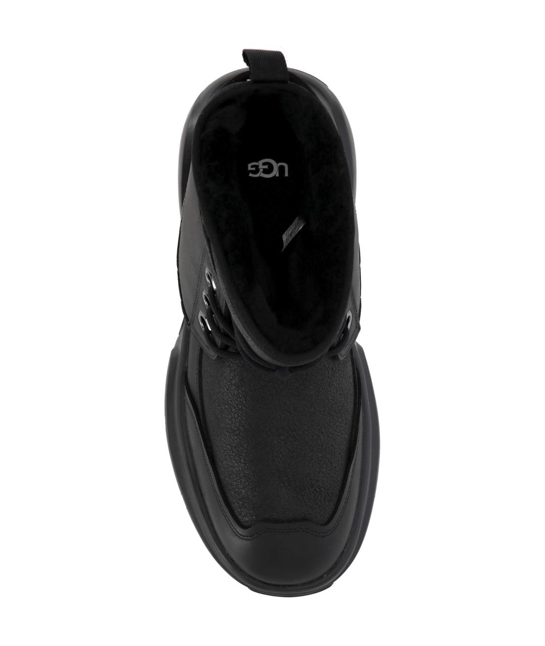 UGG AUSTRALIA Черные кожаные высокие ботинки, фото 4