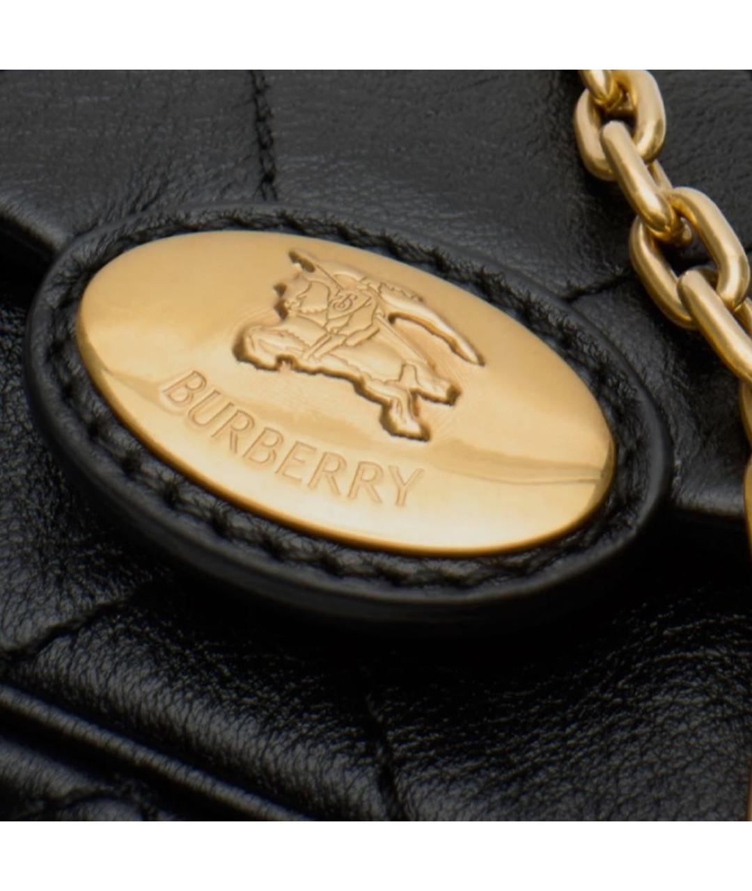 BURBERRY Черная кожаная сумка через плечо, фото 4