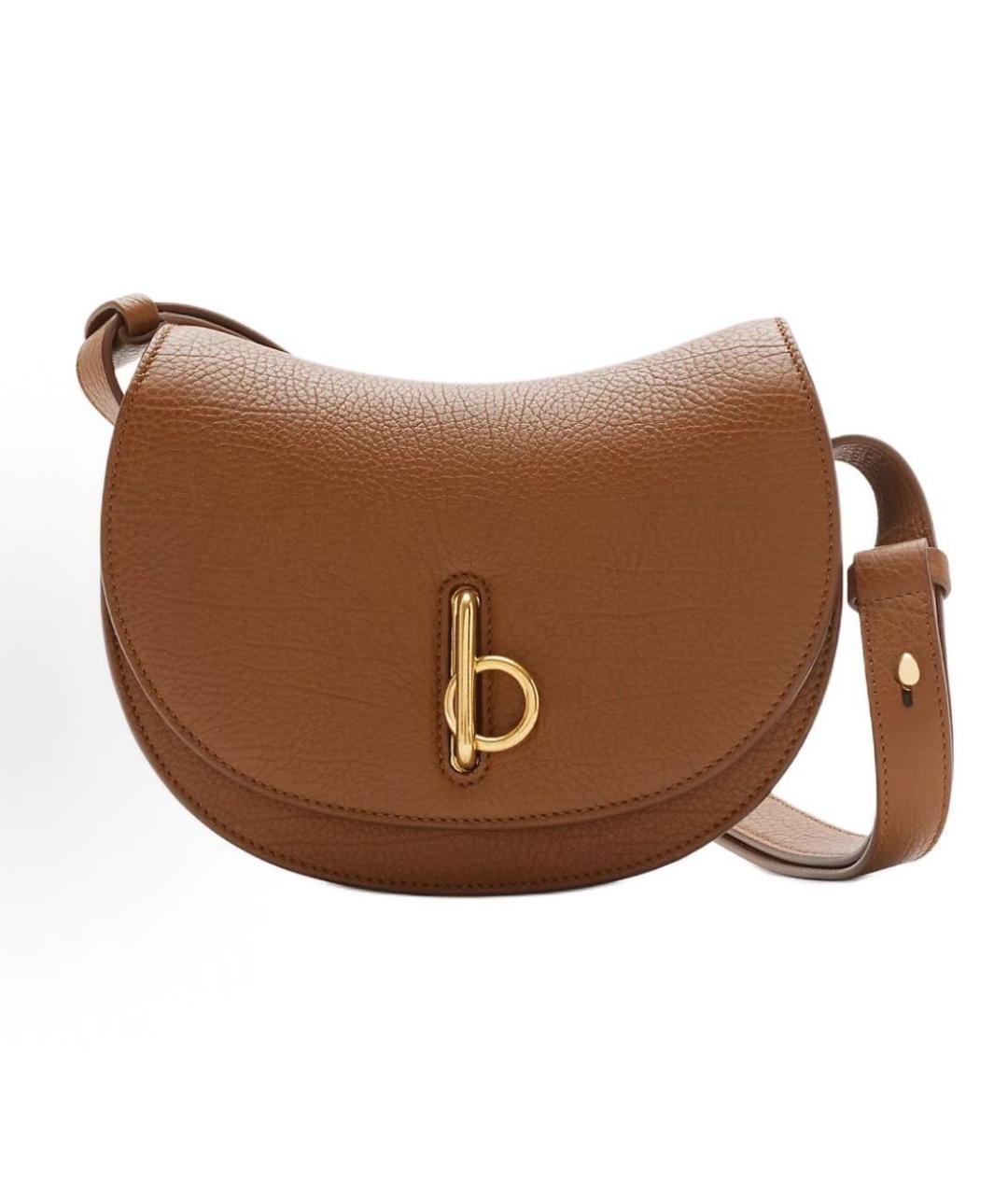 BURBERRY Коричневая кожаная сумка через плечо, фото 4