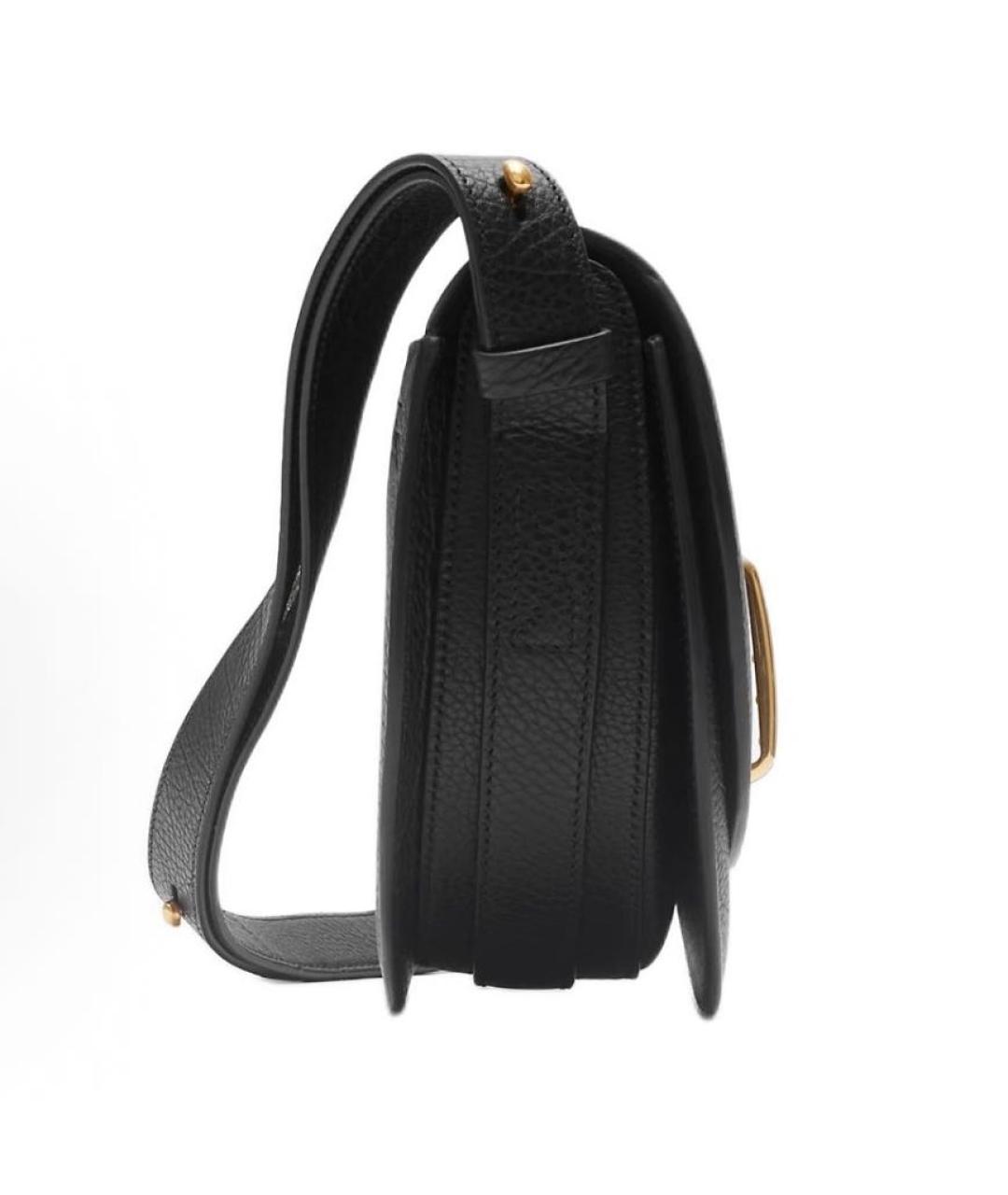 BURBERRY Черная кожаная сумка через плечо, фото 2