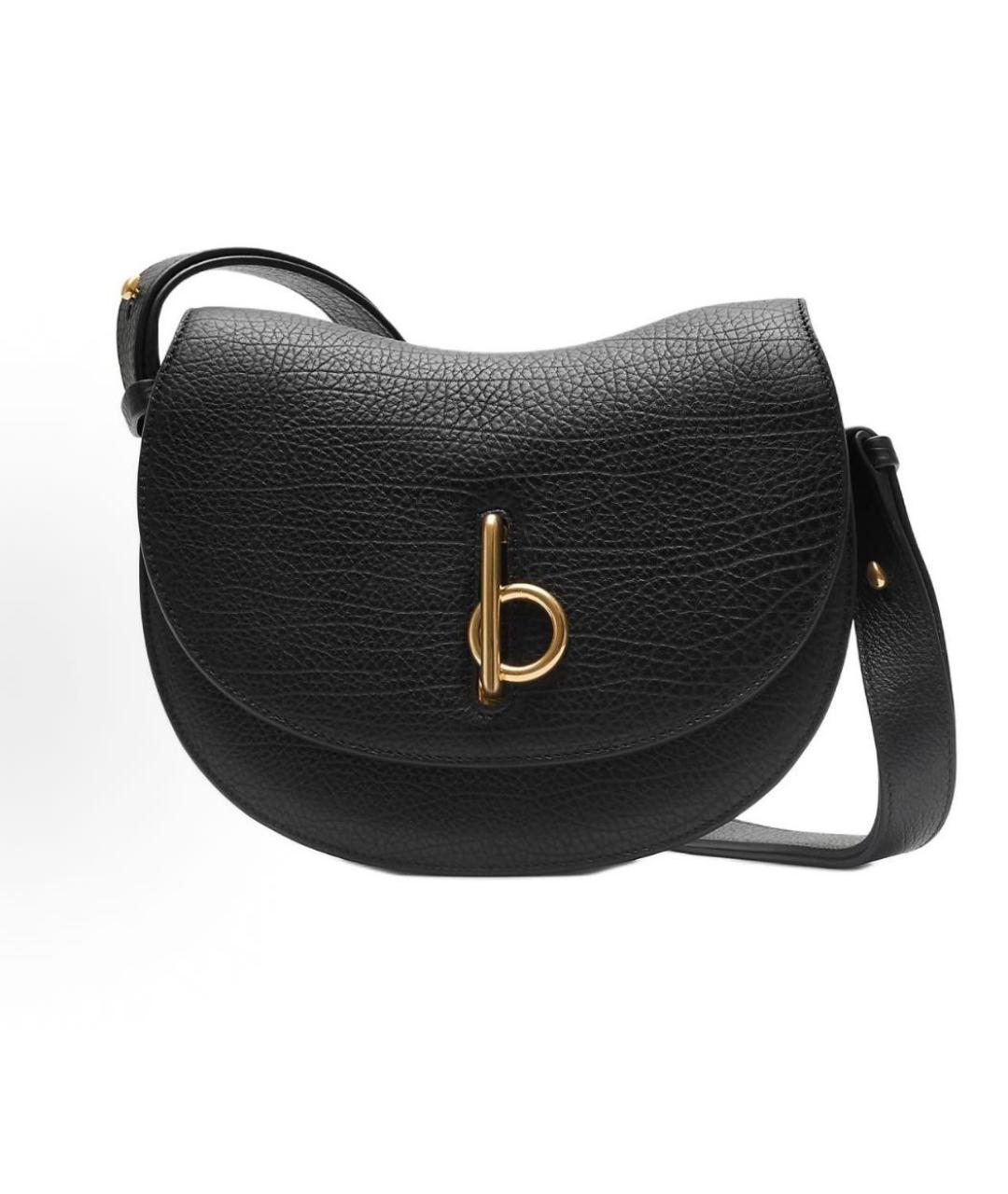 BURBERRY Черная кожаная сумка через плечо, фото 5