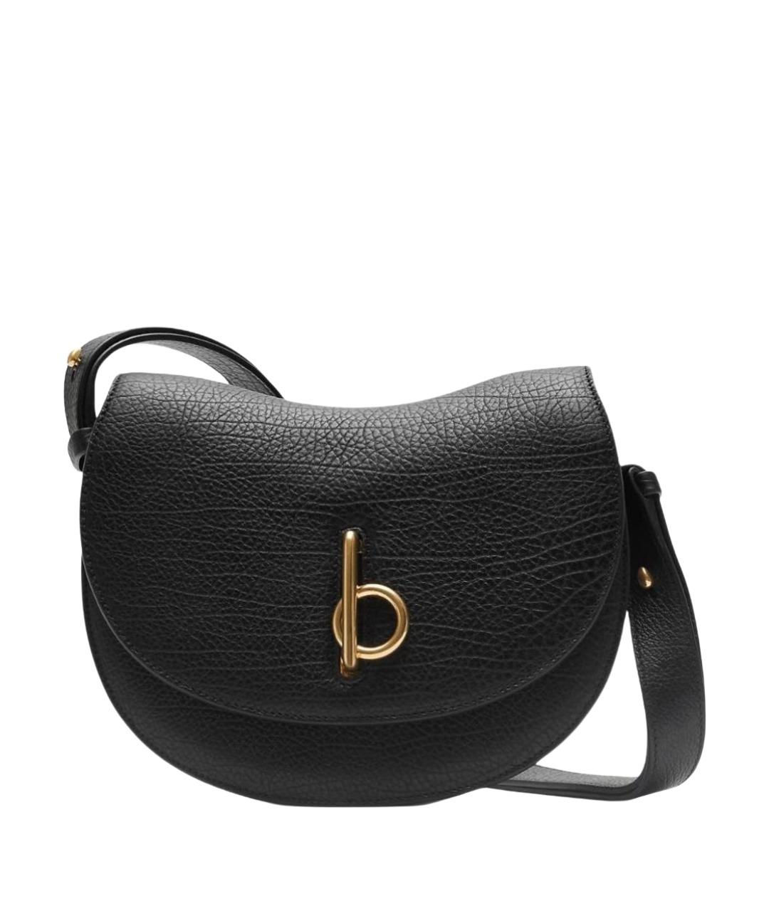 BURBERRY Черная кожаная сумка через плечо, фото 1