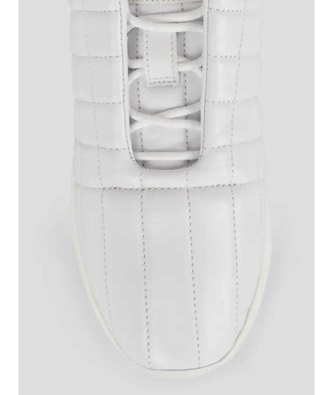 BURBERRY Белые кожаные кроссовки, фото 4