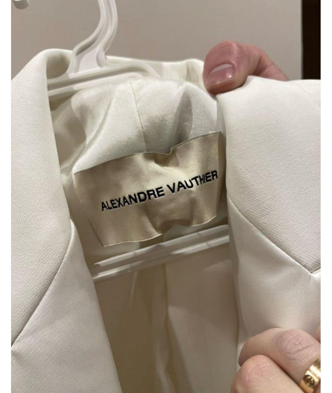 ALEXANDRE VAUTHIER Белый вискозный жакет/пиджак, фото 3