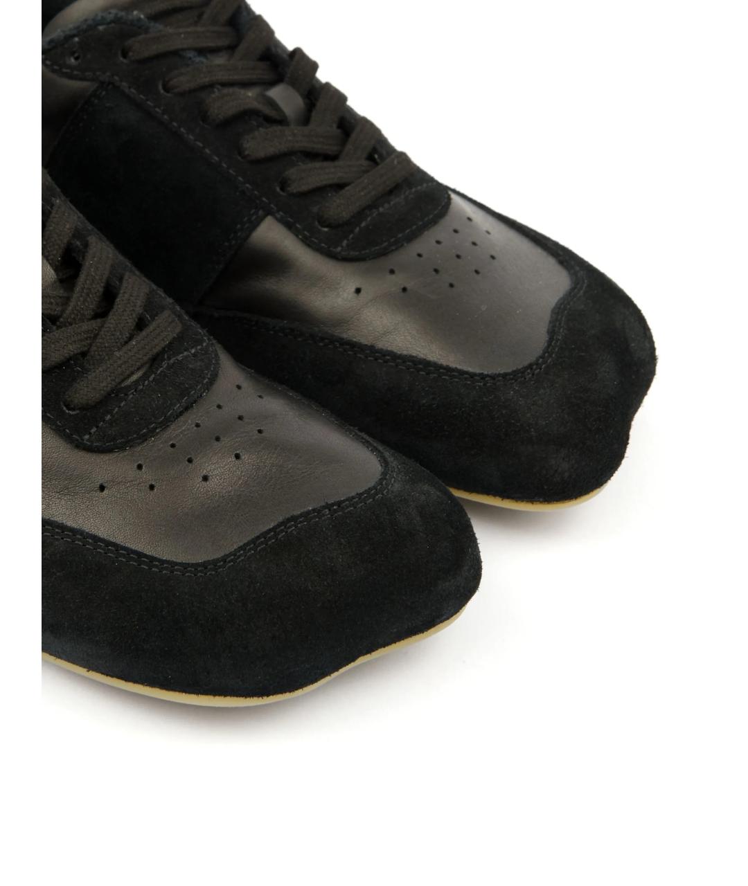 MM6 MAISON MARGIELA Черные замшевые низкие кроссовки / кеды, фото 5