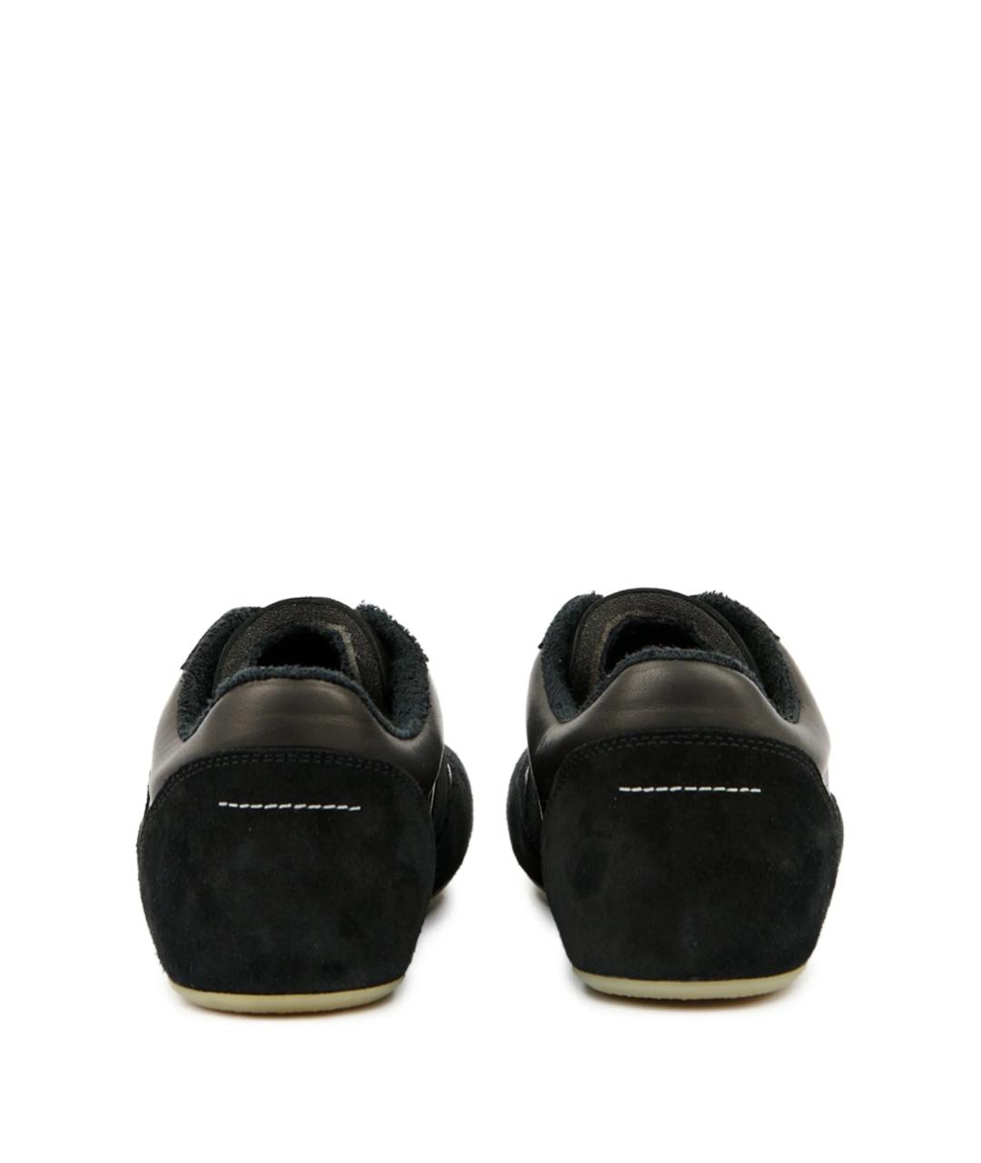 MM6 MAISON MARGIELA Черные замшевые низкие кроссовки / кеды, фото 3