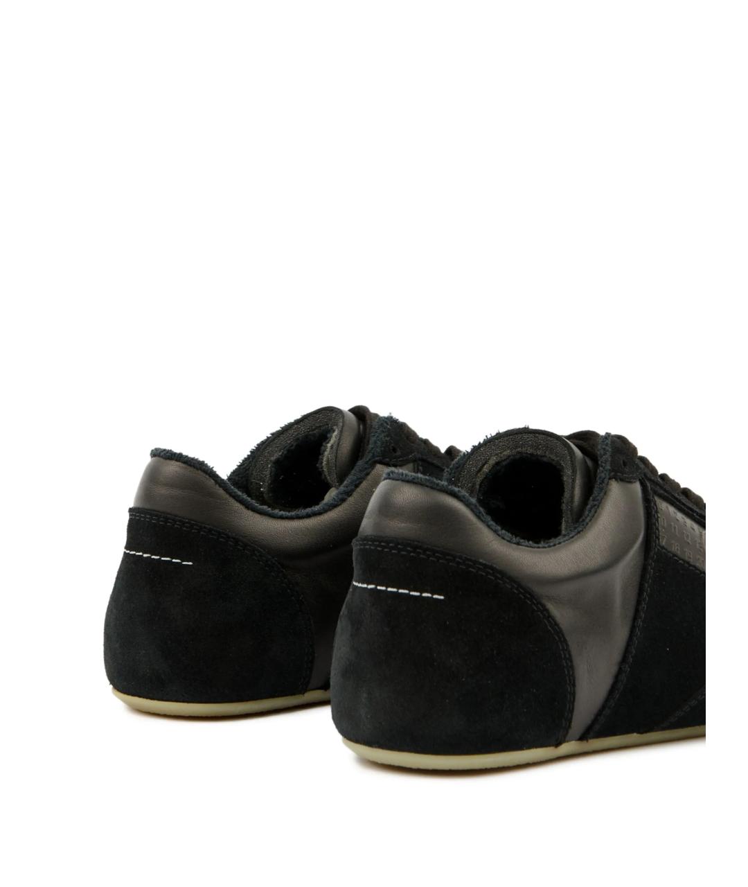 MM6 MAISON MARGIELA Черные замшевые низкие кроссовки / кеды, фото 4