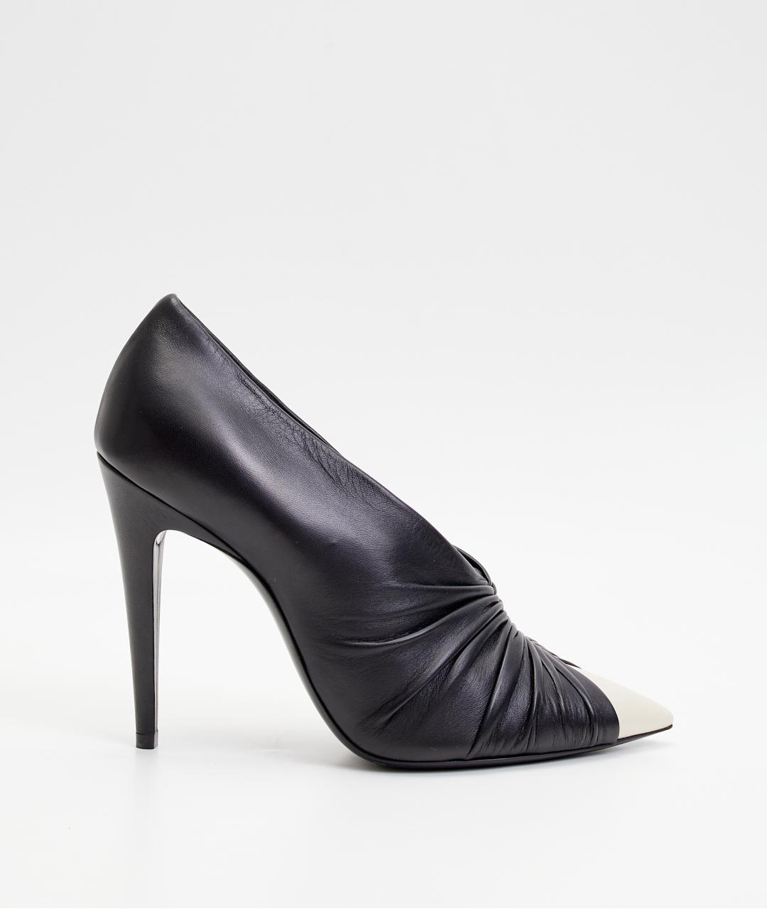 SAINT LAURENT Черные кожаные туфли, фото 7