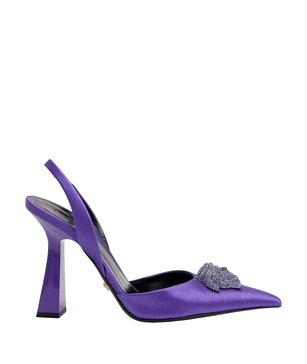 VERSACE Фиолетовые текстильные туфли, фото 1