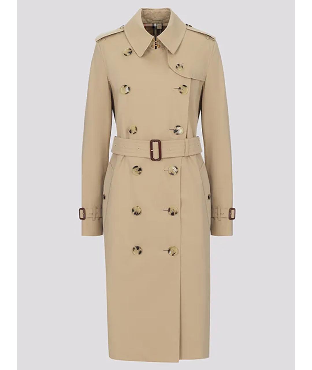 BURBERRY Бежевый хлопковый тренч/плащ, фото 3