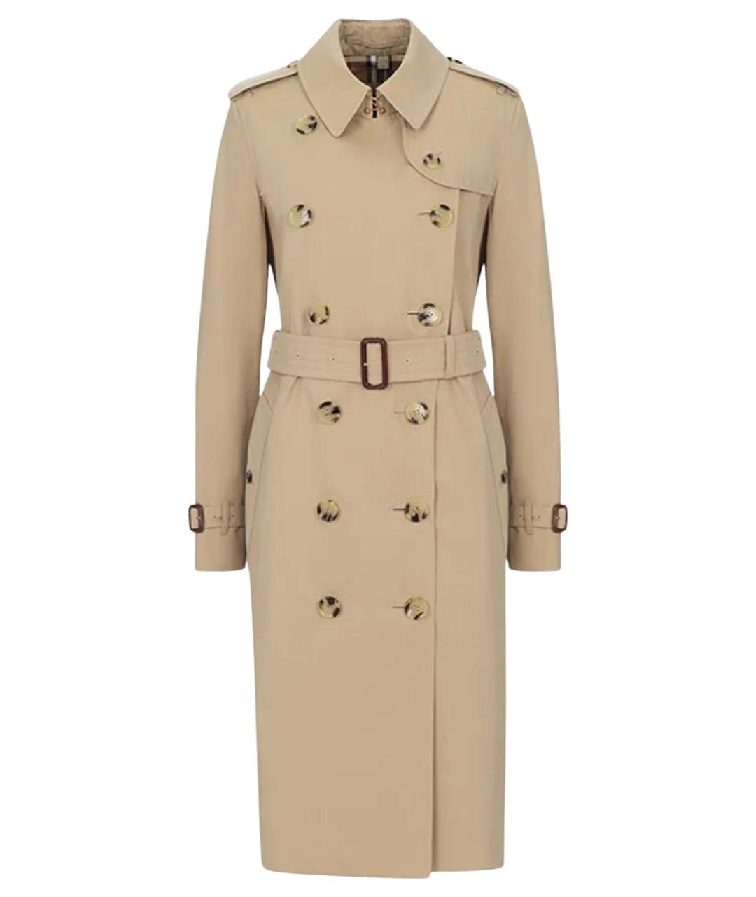 BURBERRY Бежевый хлопковый тренч/плащ, фото 1