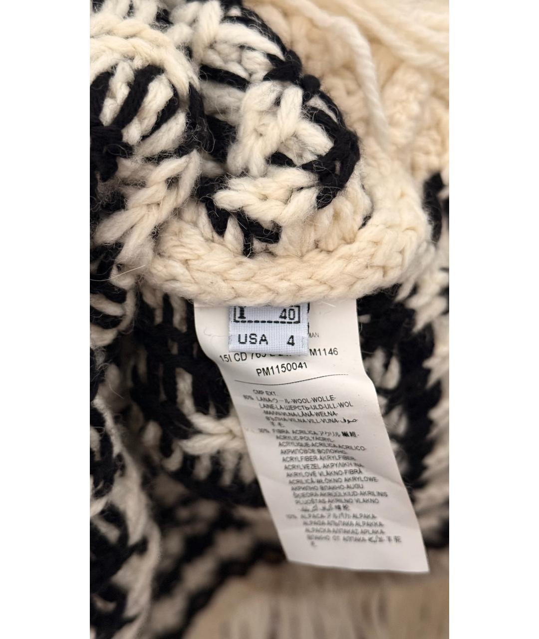 CAVALLI CLASS Белая шерстяная юбка макси, фото 4