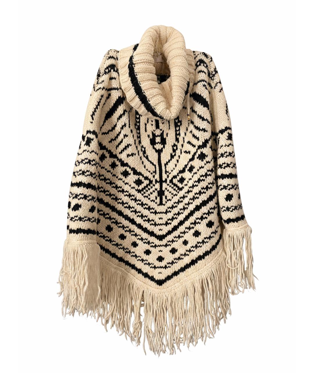 CAVALLI CLASS Белая шерстяная юбка макси, фото 1