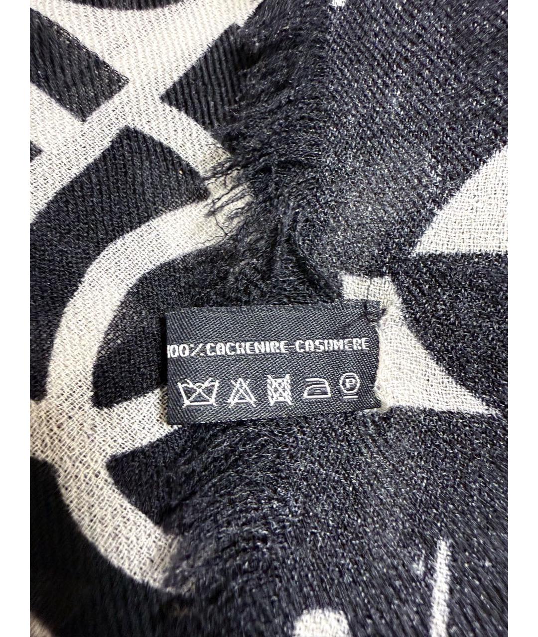 CHANEL Черный кашемировый платок, фото 7