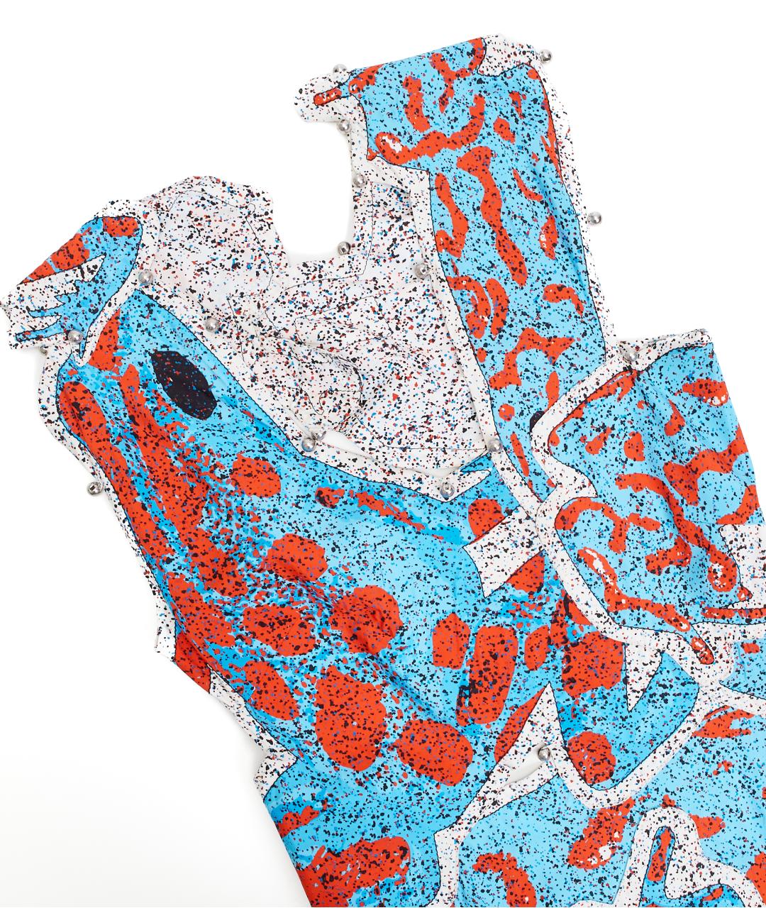 BOTTEGA VENETA Голубое вискозное повседневное платье, фото 2