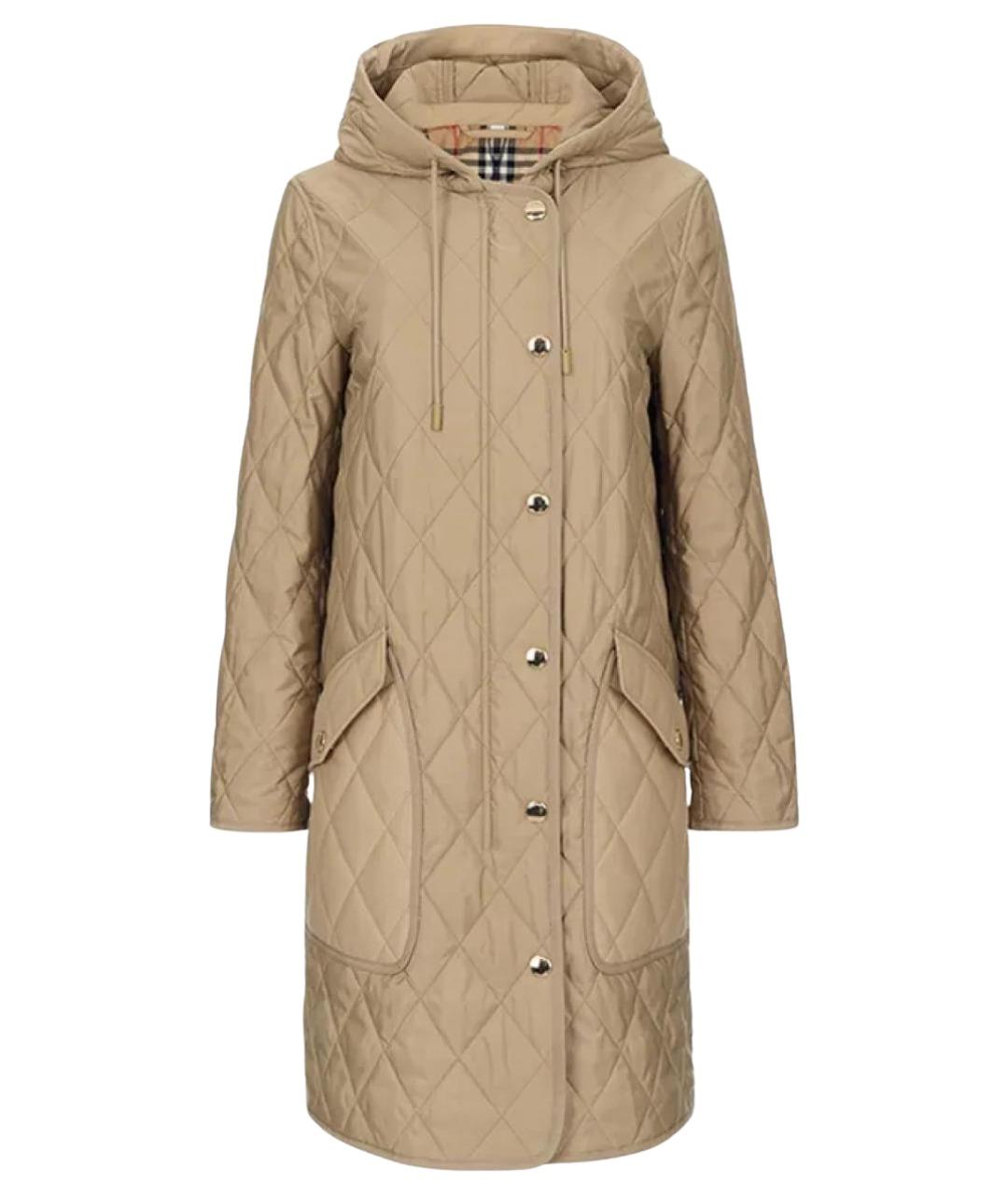 BURBERRY Бежевая полиамидовая куртка, фото 1