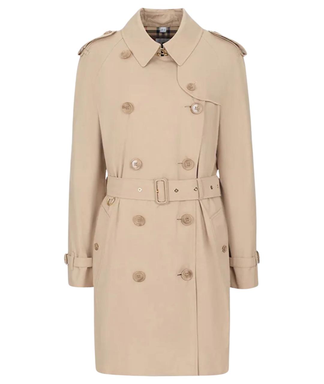 BURBERRY Бежевый хлопковый тренч/плащ, фото 1