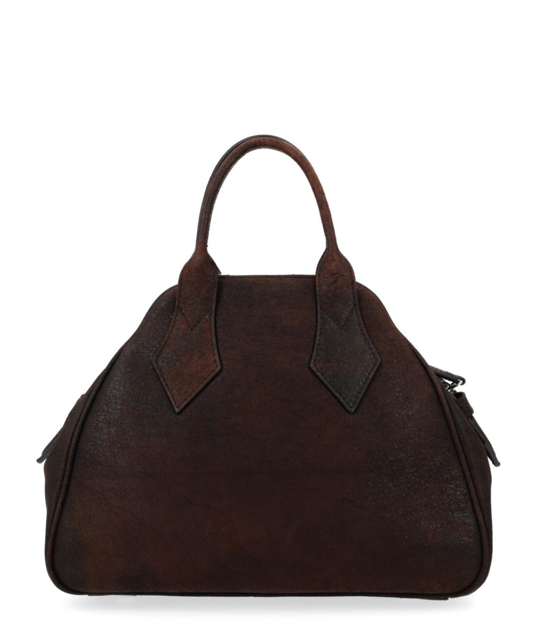 VIVIENNE WESTWOOD Коричневая кожаная сумка через плечо, фото 3