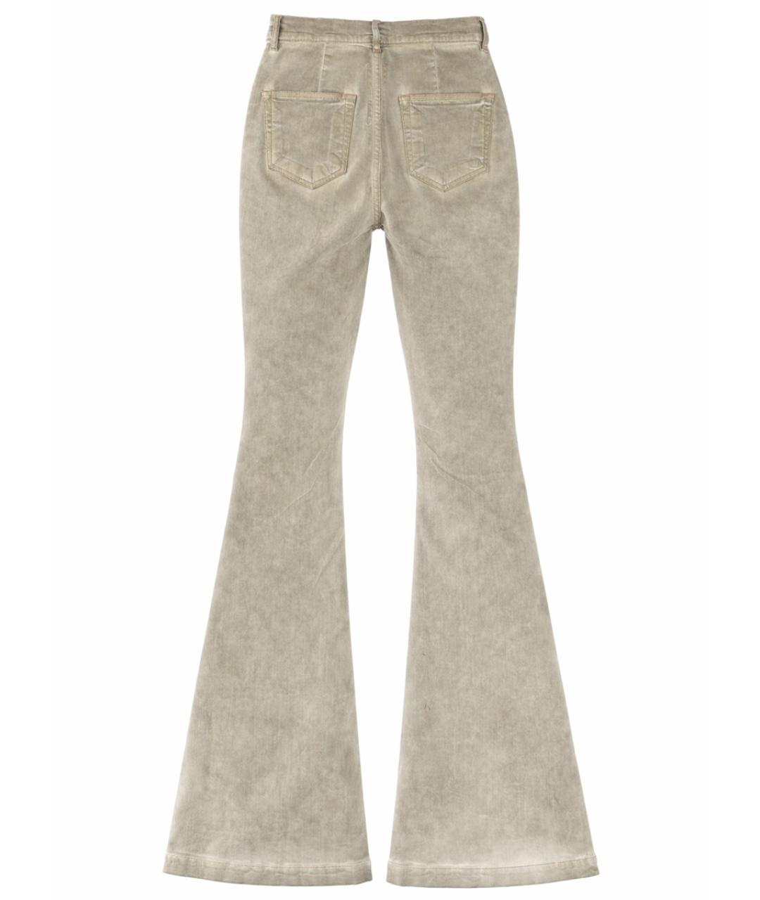 RICK OWENS DRKSHDW Бежевые хлопковые джинсы клеш, фото 3