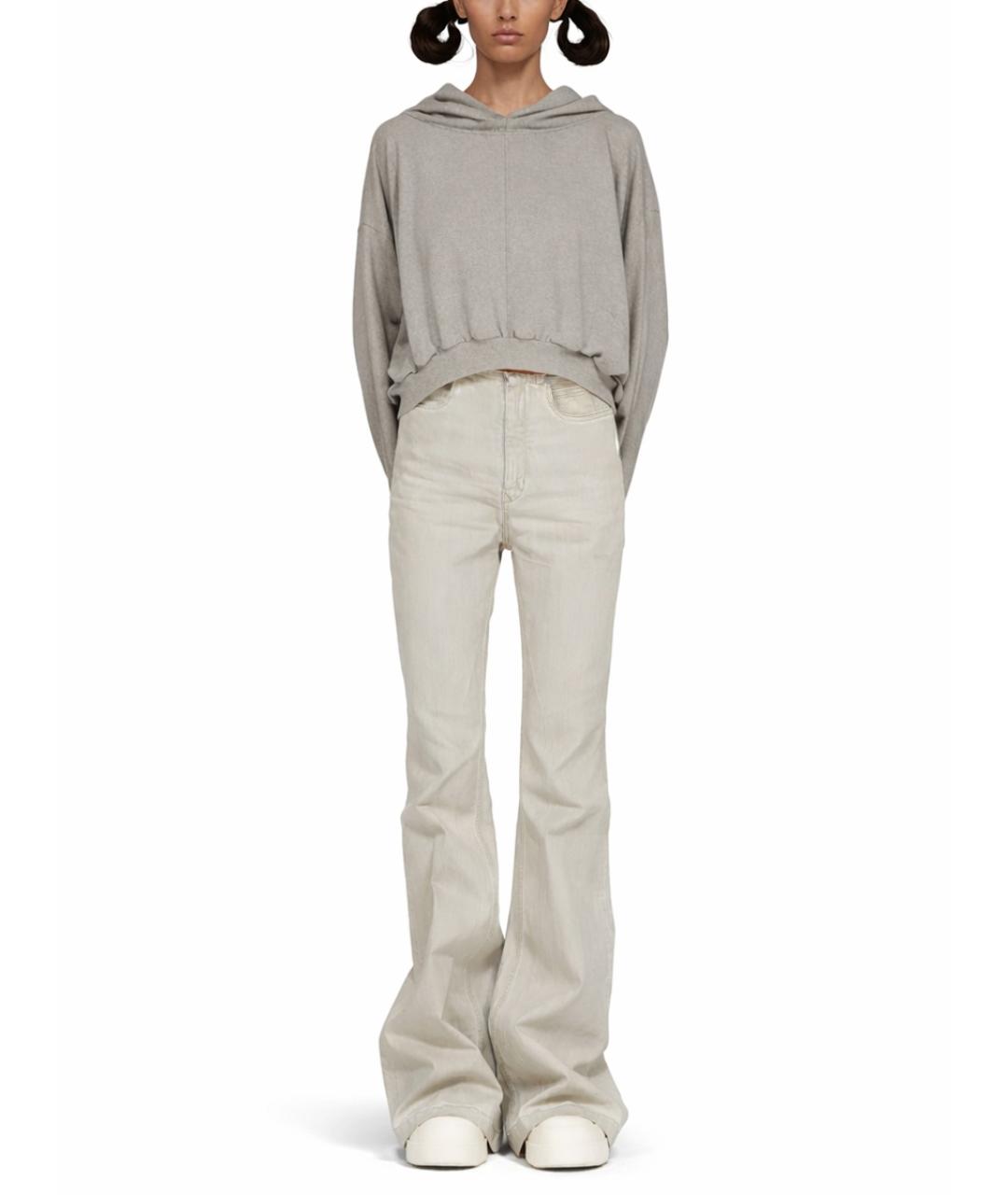 RICK OWENS DRKSHDW Бежевые хлопковые джинсы клеш, фото 2