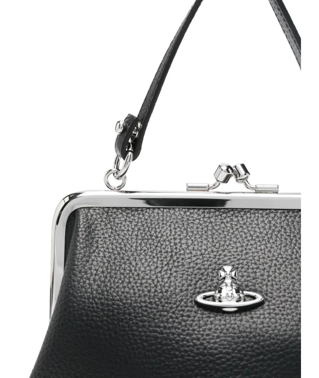 VIVIENNE WESTWOOD Черная сумка через плечо из искусственной кожи, фото 3