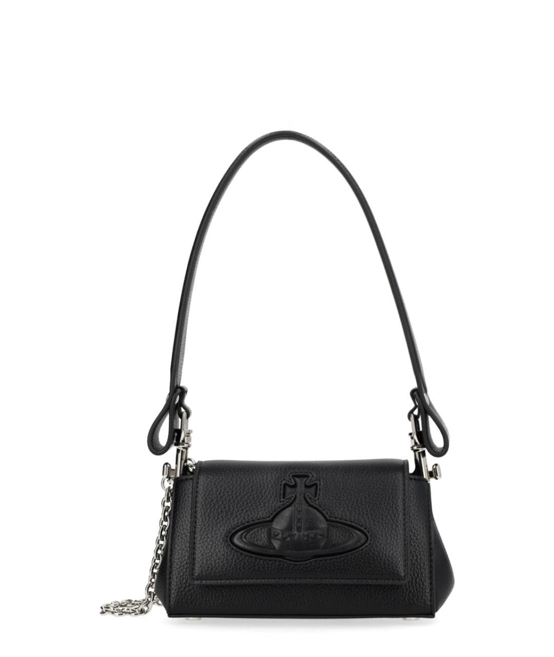 VIVIENNE WESTWOOD Черная сумка с короткими ручками из искусственной кожи, фото 1