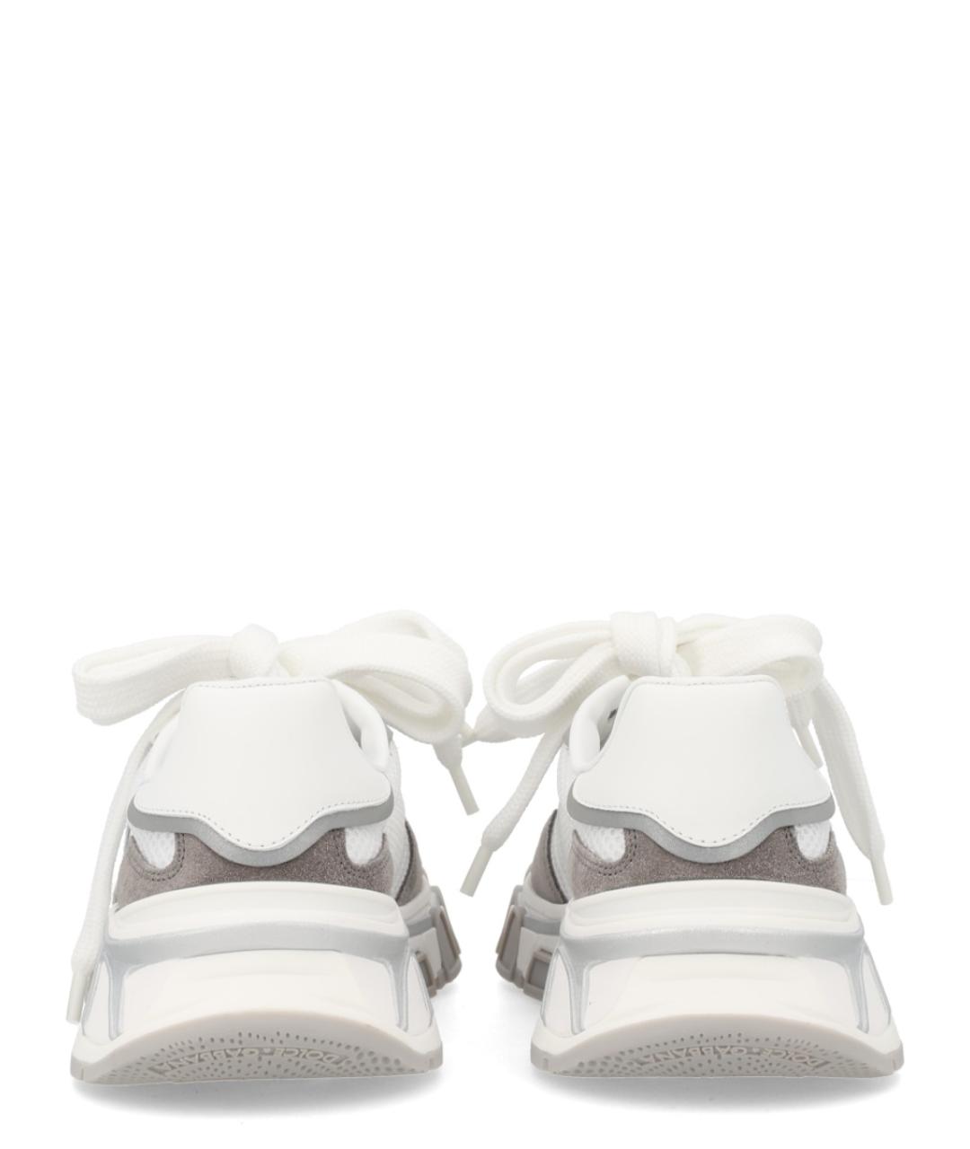 DOLCE&GABBANA Серые кожаные кроссовки, фото 4