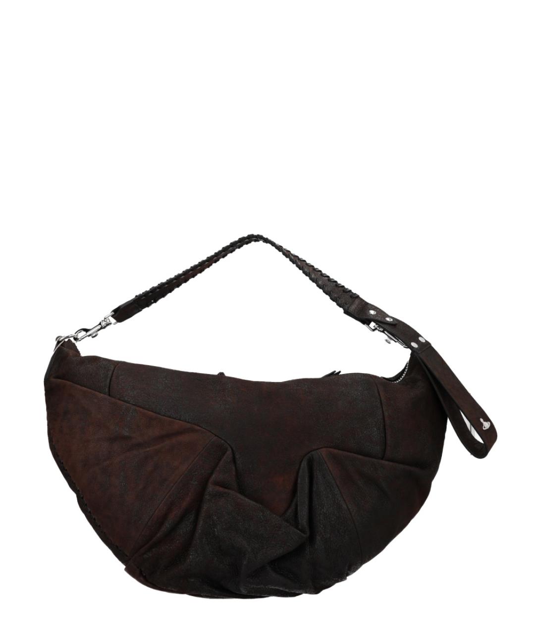 VIVIENNE WESTWOOD Коричневая кожаная сумка через плечо, фото 3