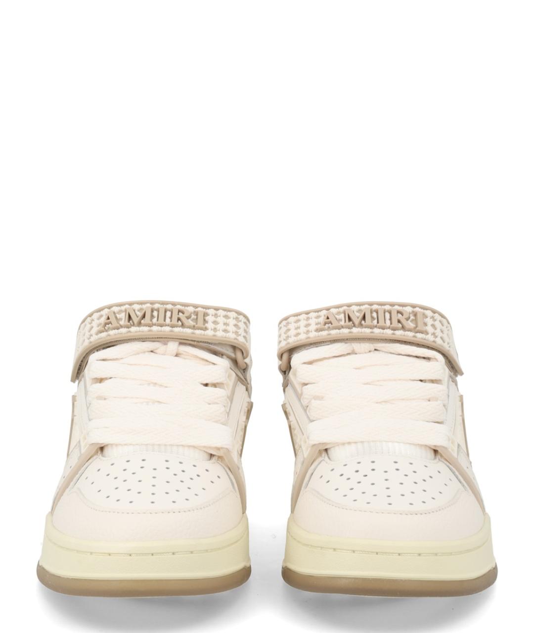 AMIRI Розовые кожаные низкие кроссовки / кеды, фото 3