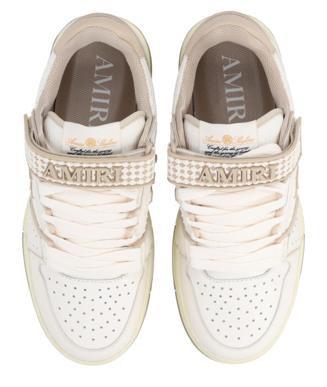 AMIRI Розовые кожаные низкие кроссовки / кеды, фото 5