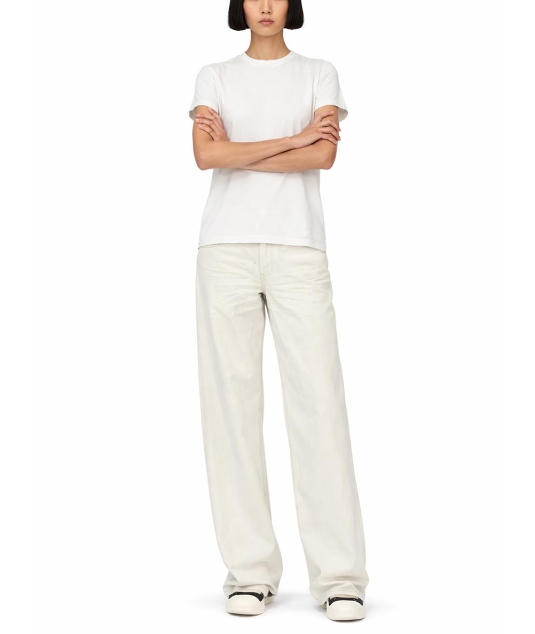 RICK OWENS DRKSHDW Белая хлопковая футболка, фото 2