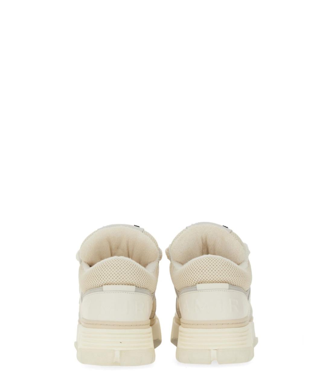 AMIRI Белые кожаные низкие кроссовки / кеды, фото 4