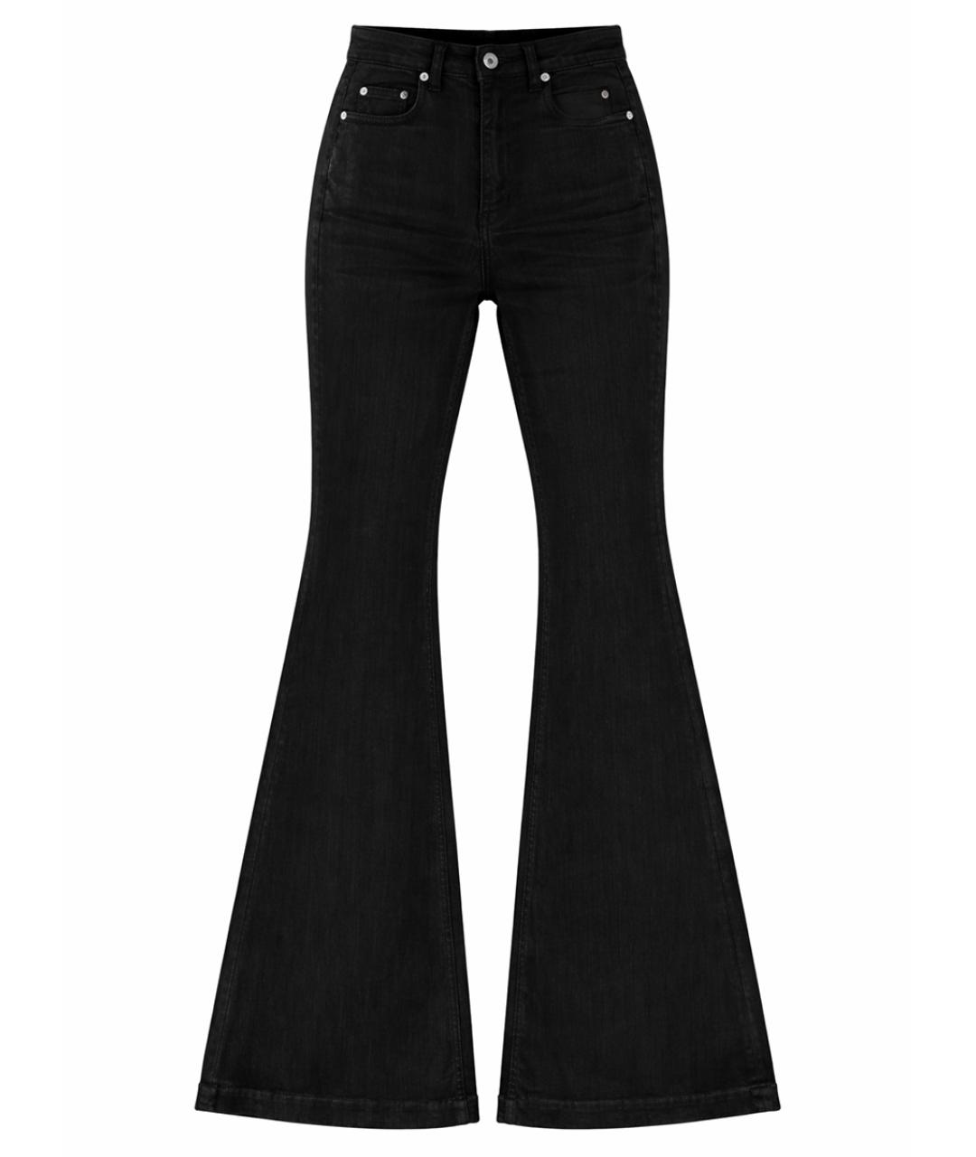 RICK OWENS DRKSHDW Черные хлопковые джинсы клеш, фото 1