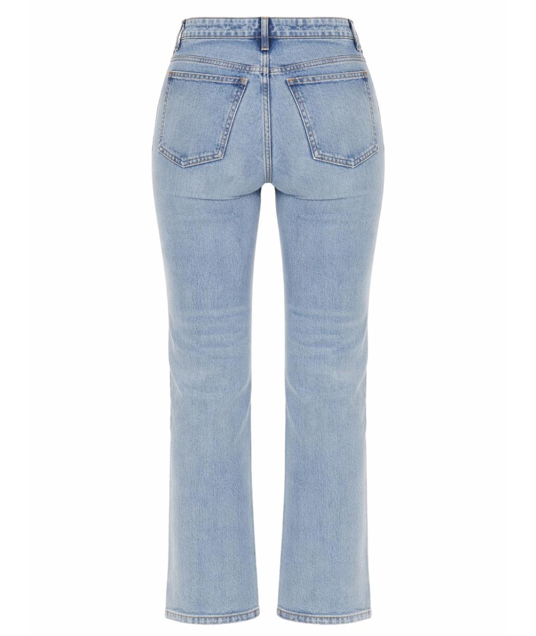 KHAITE Синие хлопковые прямые джинсы, фото 3