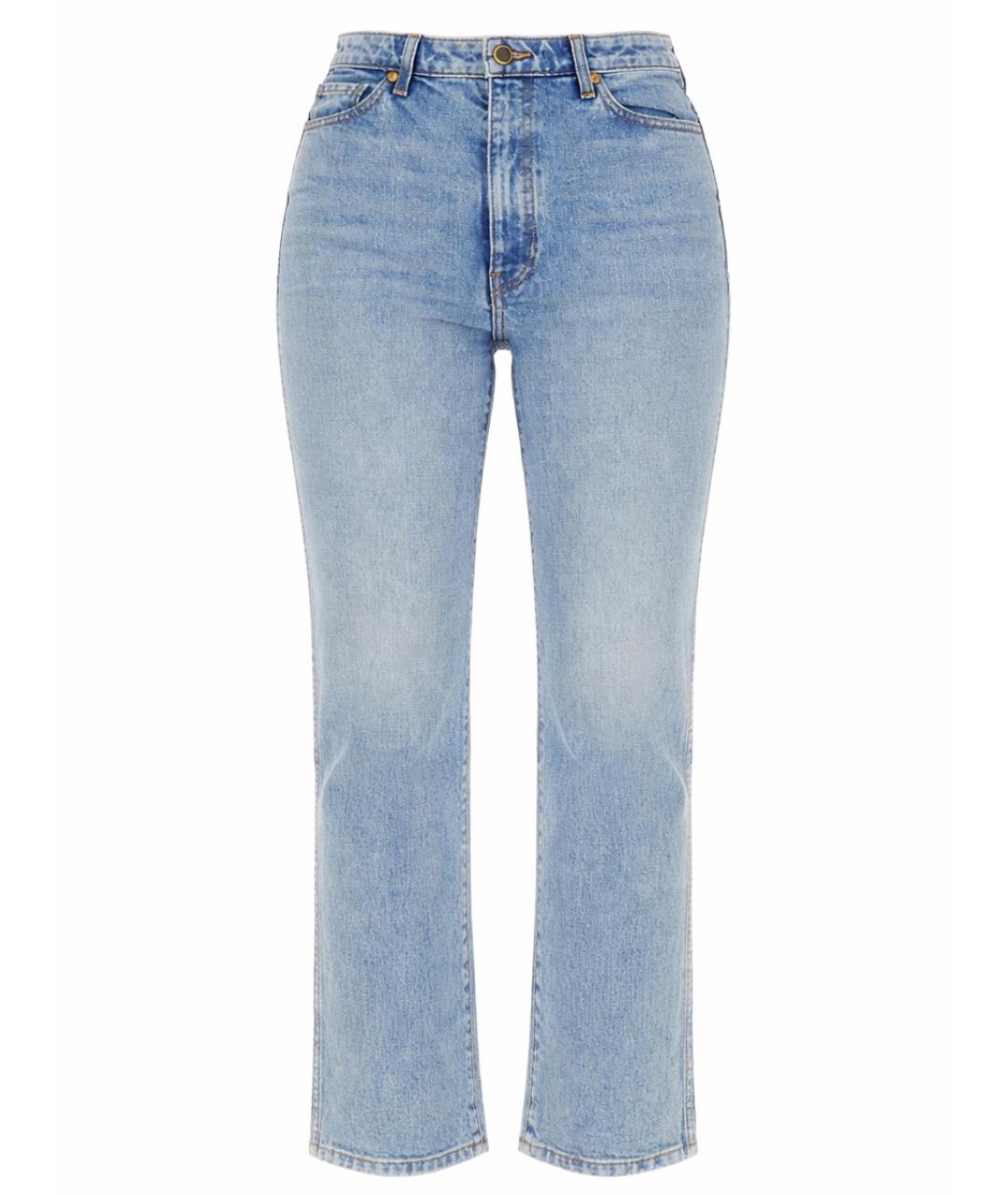 KHAITE Синие хлопковые прямые джинсы, фото 1