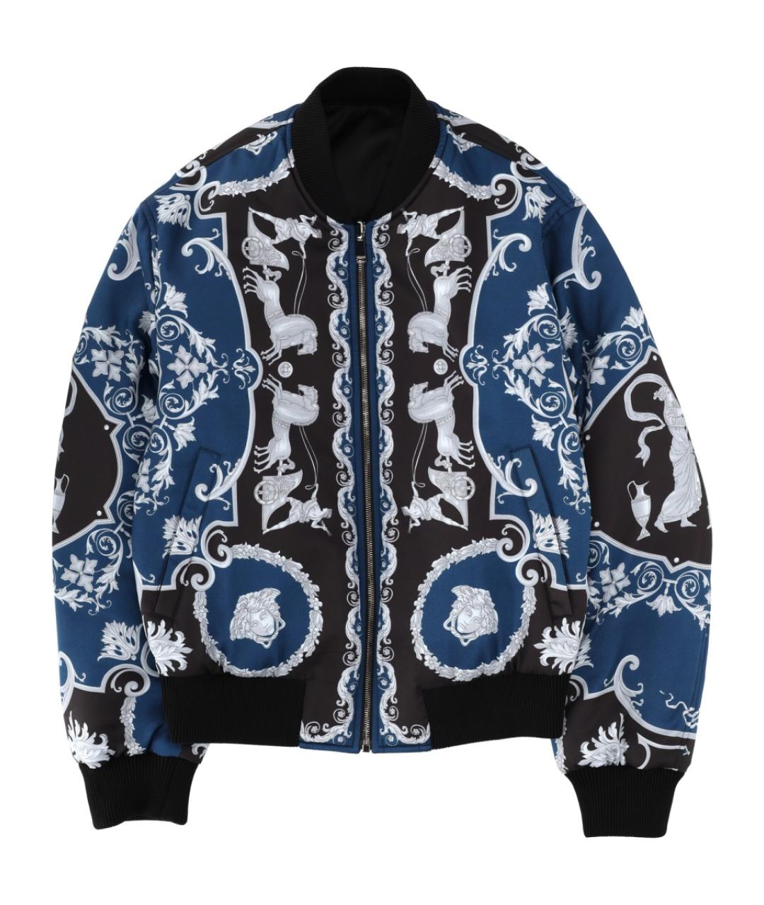 VERSACE Синяя полиамидовая куртка, фото 1