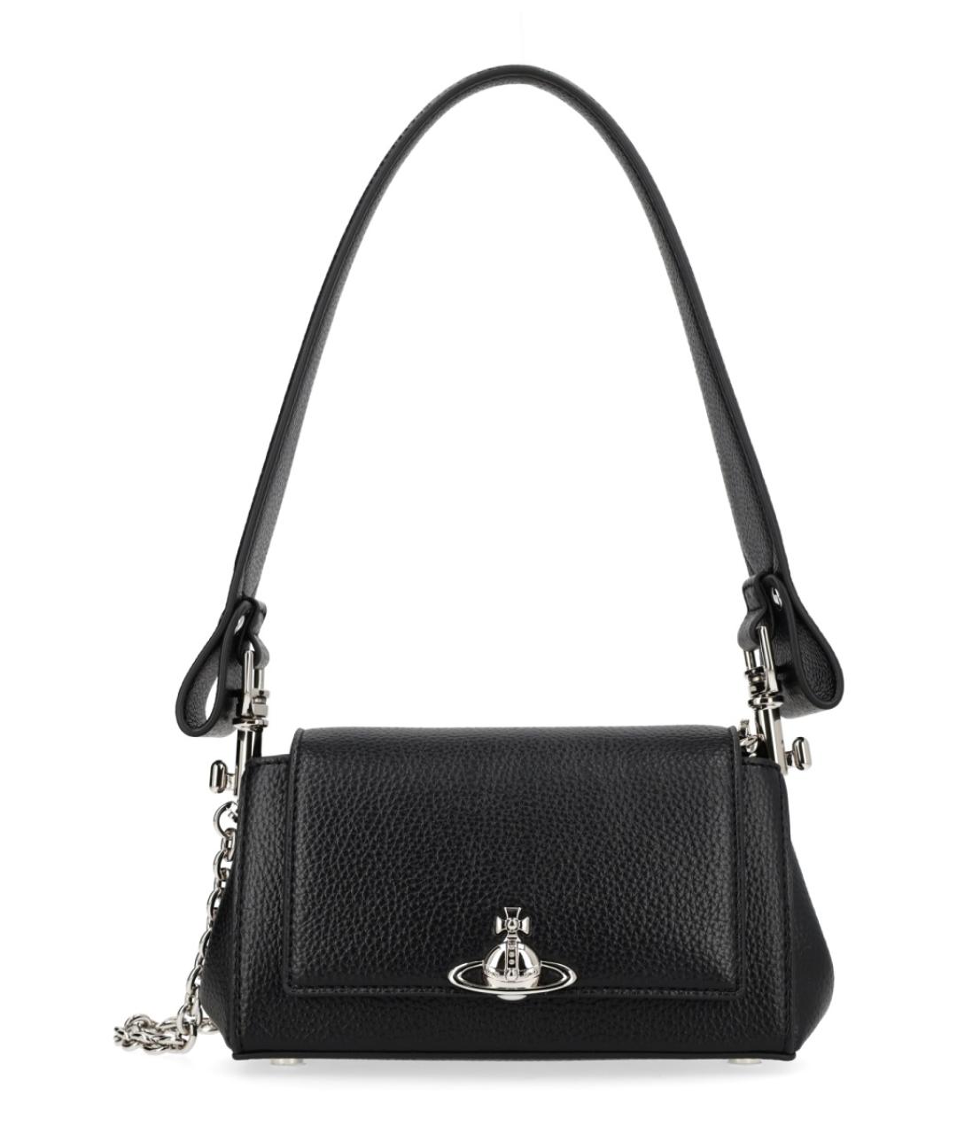 VIVIENNE WESTWOOD Черная сумка с короткими ручками из искусственной кожи, фото 1