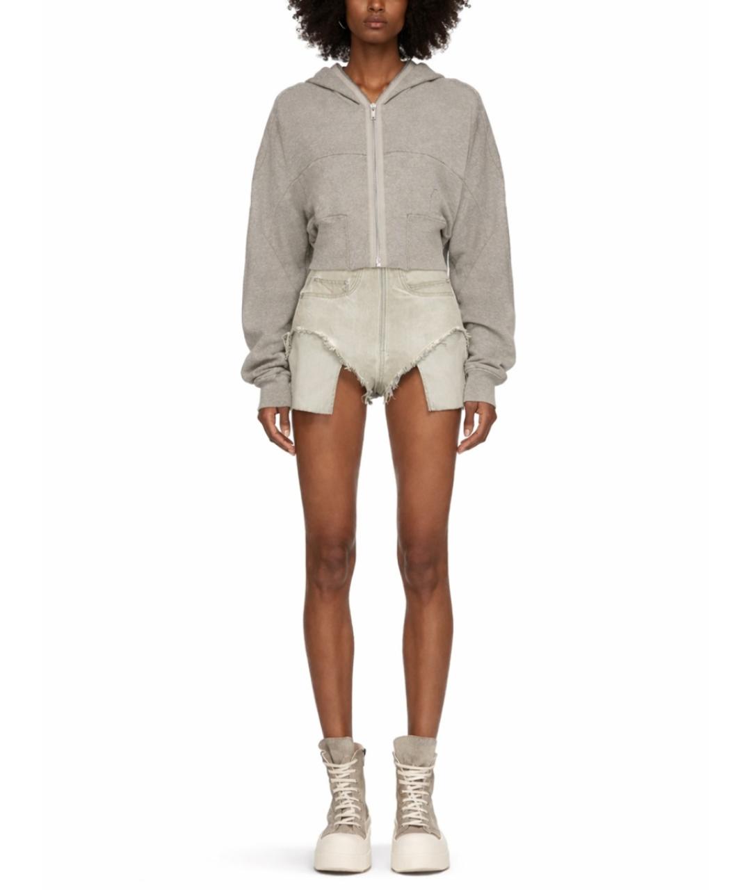 RICK OWENS DRKSHDW Бежевые хлопковые шорты, фото 2