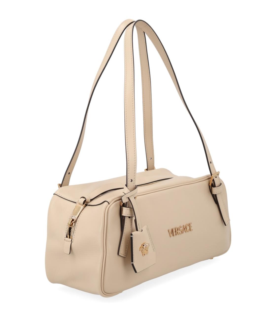 VERSACE Белая кожаная сумка через плечо, фото 2