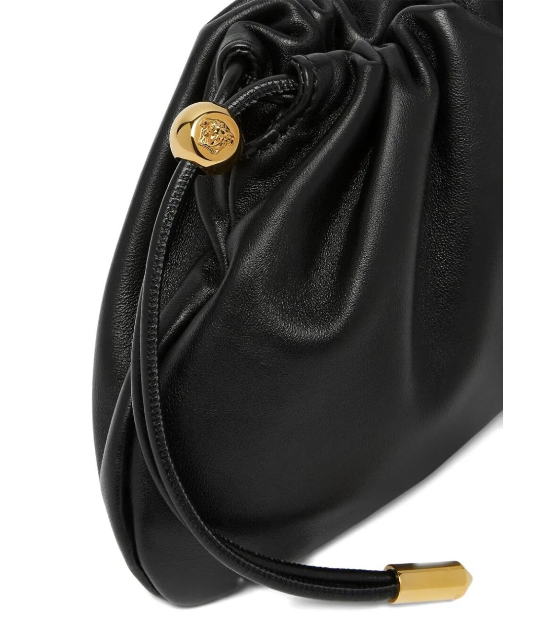 VERSACE Черная кожаная сумка через плечо, фото 2