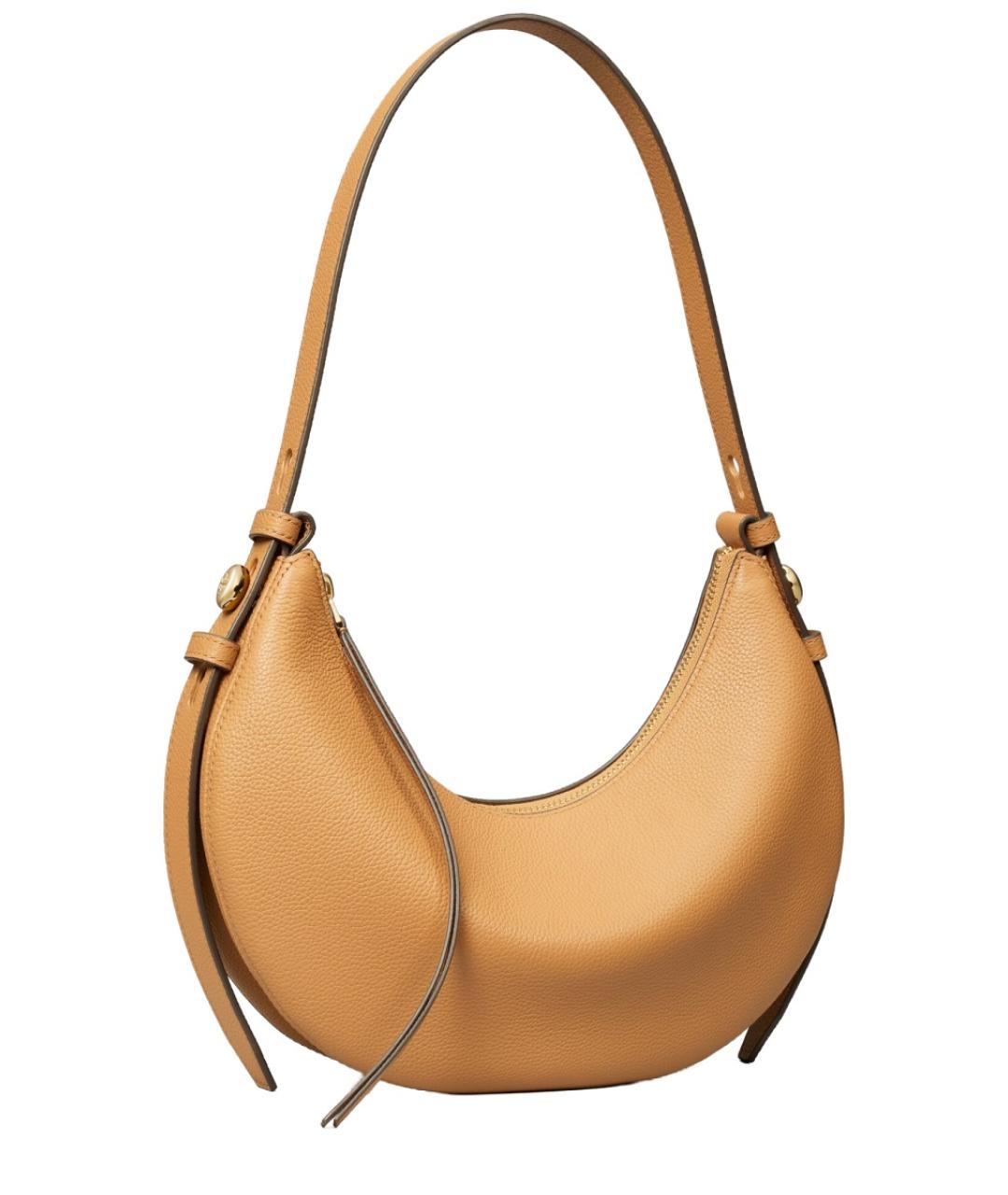 TORY BURCH Бежевая кожаная сумка через плечо, фото 3