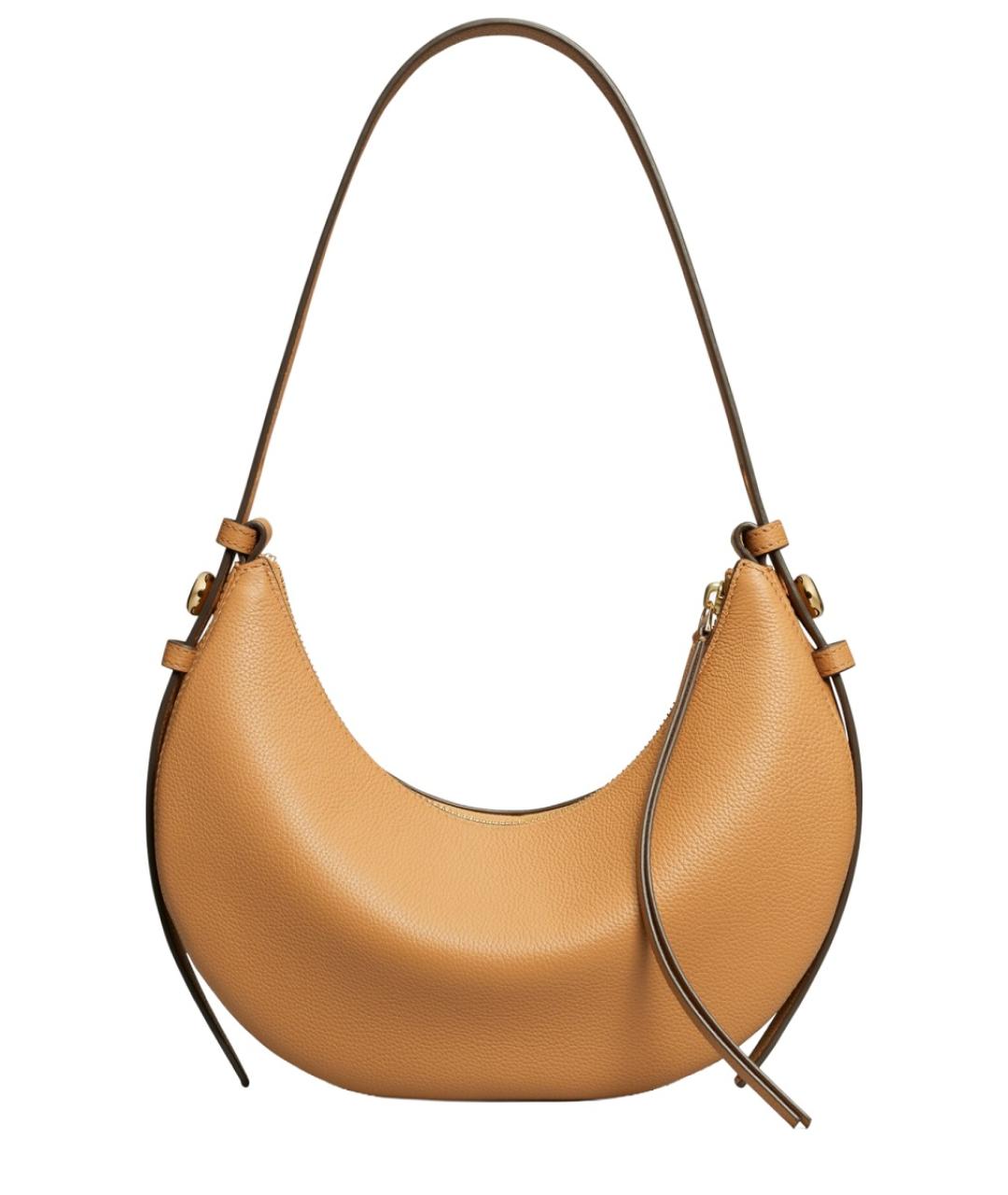 TORY BURCH Бежевая кожаная сумка через плечо, фото 2