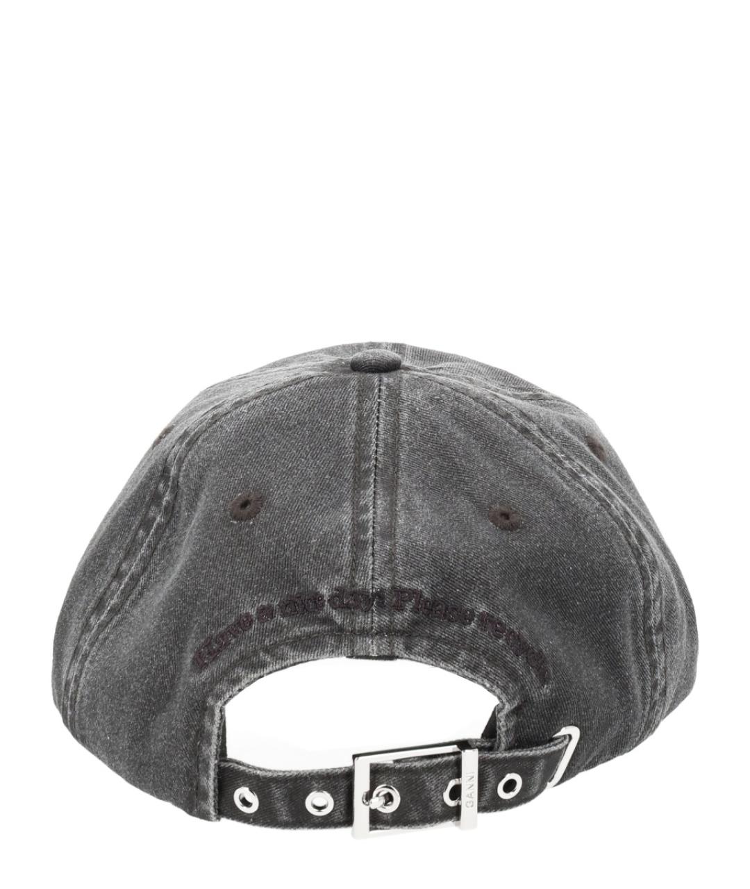 GANNI Серая хлопковая кепка, фото 2