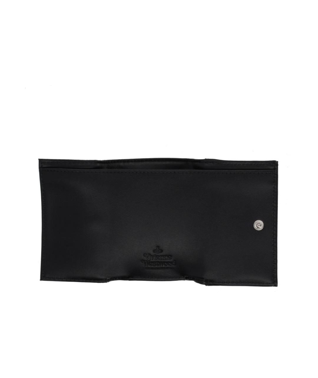 VIVIENNE WESTWOOD Черный кожаный кошелек, фото 3