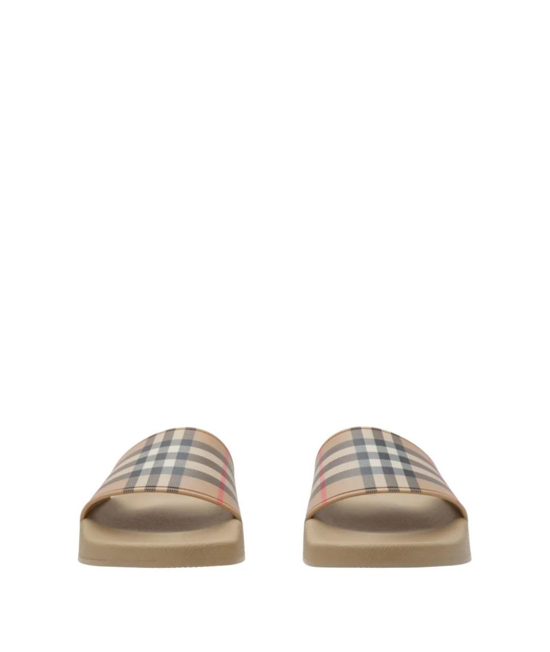 BURBERRY Бежевые шлепанцы, фото 2